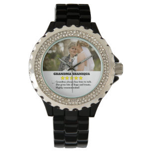 Montre Revue de grand-mère 5 étoiles avec photo