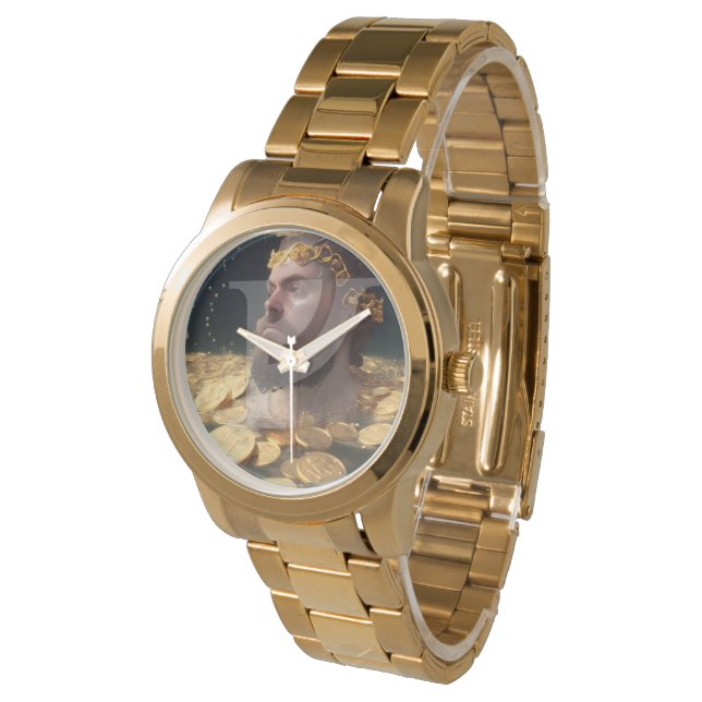 Montre Rich Man Rune Watch |Feoh Fehu Viking anglo-saxon (Incliné)