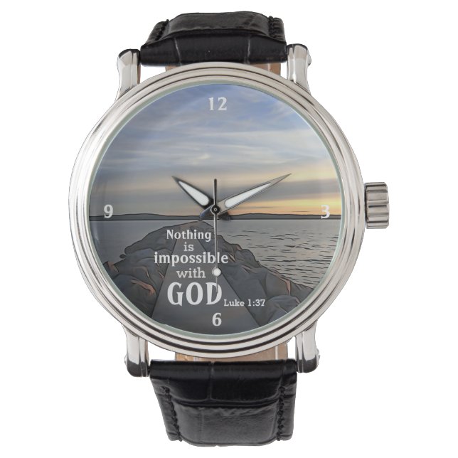 Montre Rien N'Est Impossible Avec Dieu (devant)