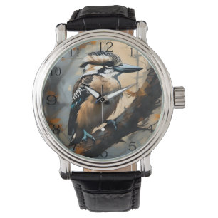 Montre Rire Charmant : Kookaburra en peinture à l'huile