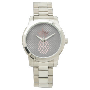 Montre Rock rose gold pineapple polka doka