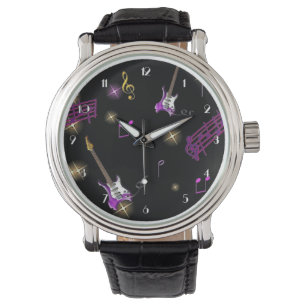 Montre Rock Star Music Arrière - plan Wrist Watch