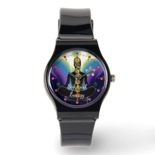 Montre RODE D'ASCLEPIUS 7 CHAKRAS, YOGA LOTUS POSE violet