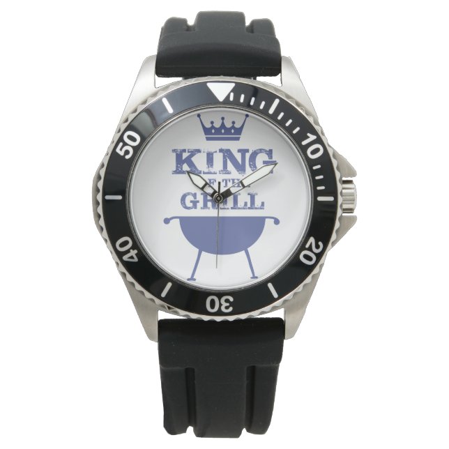 Montre Roi Du Grill, Bleu (devant)