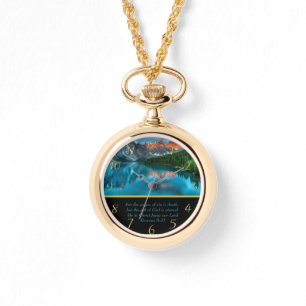 Montre Romans 6:23 moutain lac or