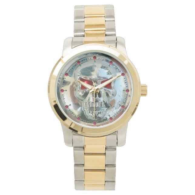 Montre ROME IMPRIMÉE ROUGE ROUGE Rubis Gems (devant)