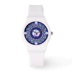 Montre Rosace bleue