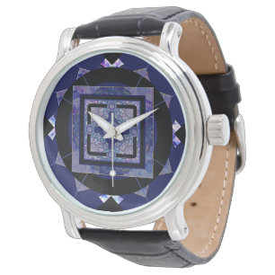 Montre Rosace bleue