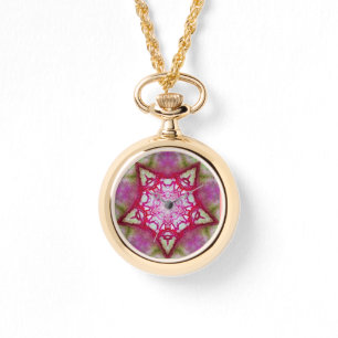 MONTRE ROSE ABSTRAITE PURPLE FUCHSIA STAR