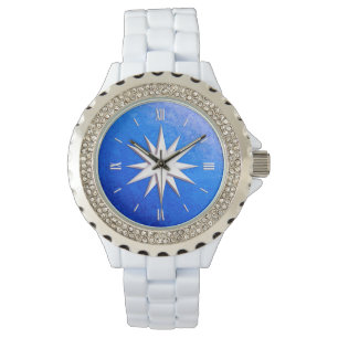 Montre Rose de boussole en ivoire - arrière - plan en