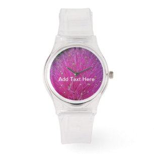 Montre rose de souffle de poudre