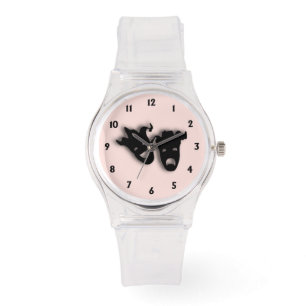 Montre Rose de théâtre de comédie et de tragédie