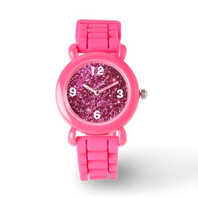 Montre rose étincelante (Recto)