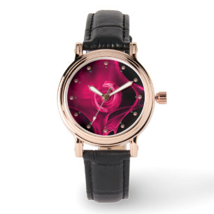 Montre Rose FRACTAL DE FUCHSIA ROSE