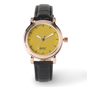 Montre Rose Gold avec Texte Personnalisé et Style