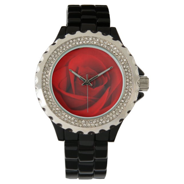 Montre Rose rouge (devant)