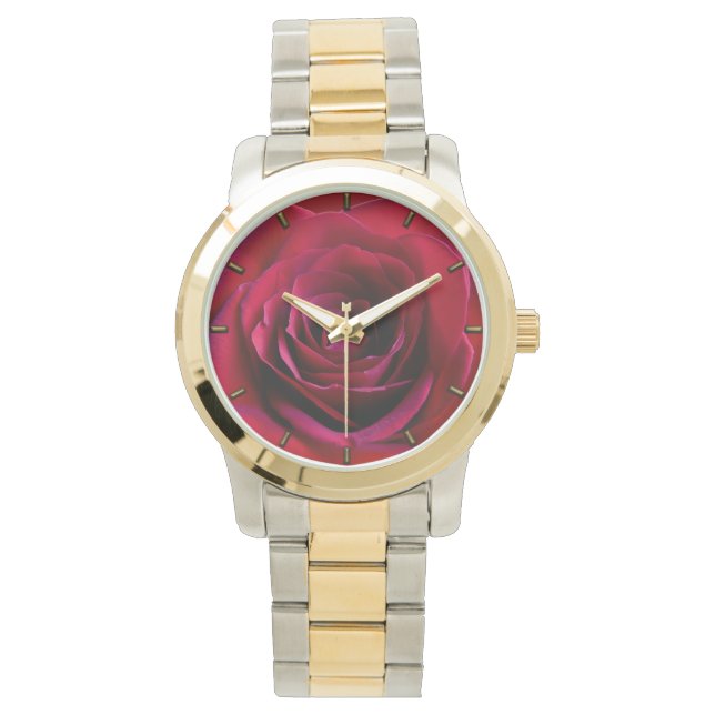 Montre Rose Rouge Romantique Rose Montres poignées (devant)
