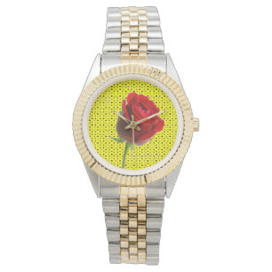 Montre Rose sur Jaune