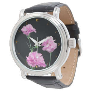 Montre Rose sur noir