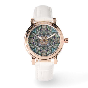 Montre Rosette de jardin Abstraite à plusieurs couleurs