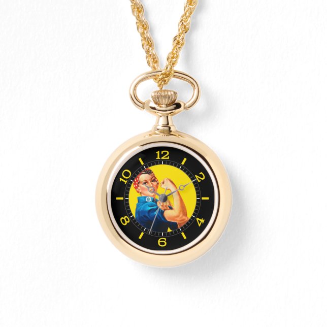 Montre Rosie Le Riveter Retro Design Style Cadran (Recto)