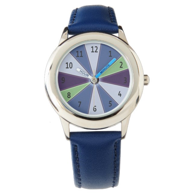 Montre Roue couleur bleu (devant)