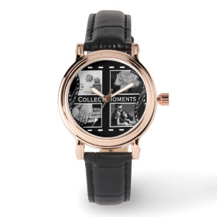 Montre Roue de film noir et blanc