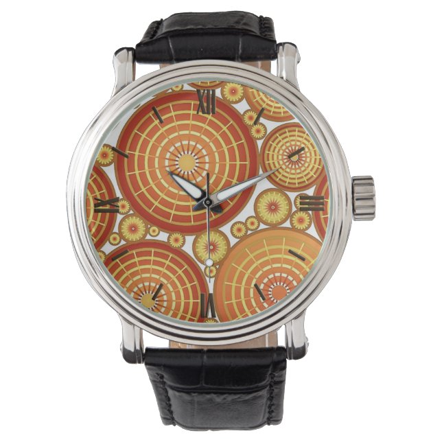 Montre Roues imbriquées - cuivre et or (devant)