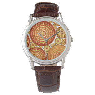 Montre Roues imbriquées - cuivre et or