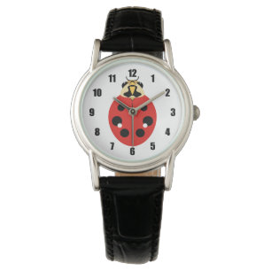 Montre Rouge de scarabée de coccinelle