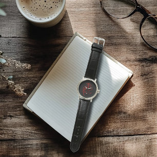 Montre Rouge Tribal Dragon Noir