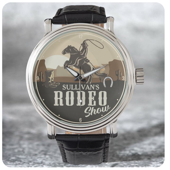 Montre Roundup Cowboy Rodeo Show Personalized (Créateur téléchargé)