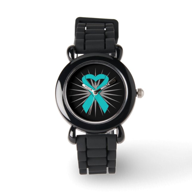 Montre Ruban cardiaque du cancer de l'ovaire (Recto)