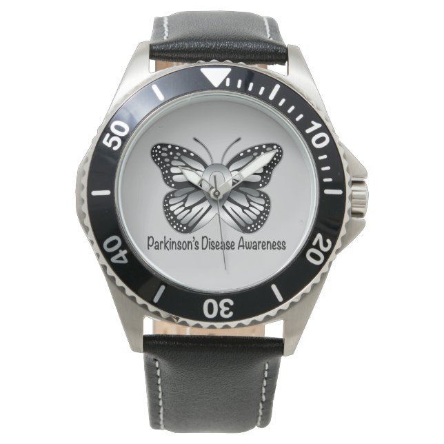 Montre Ruban de sensibilisation aux papillons de la malad (devant)