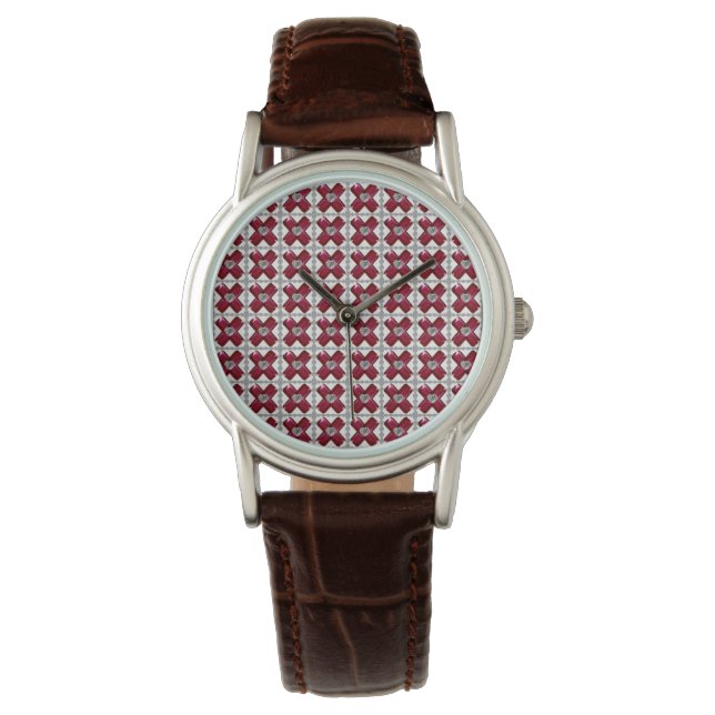 Montre Ruby Diamond Art, Rouge (devant)