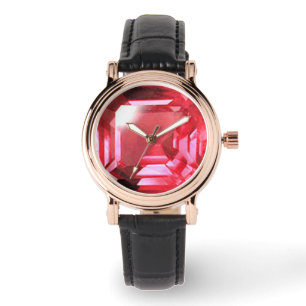 Montre Ruby Gemstone rose