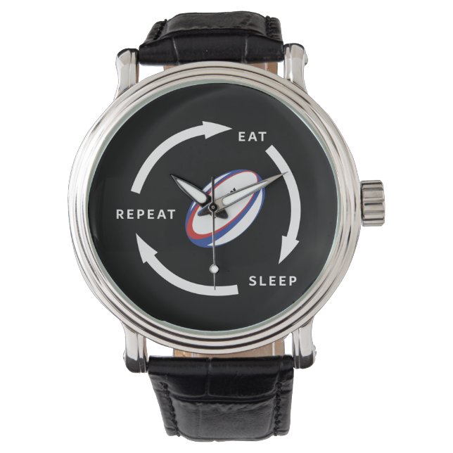 Montre Rugby Manger Sleep Répéter Le Ventilateur De Sport (devant)