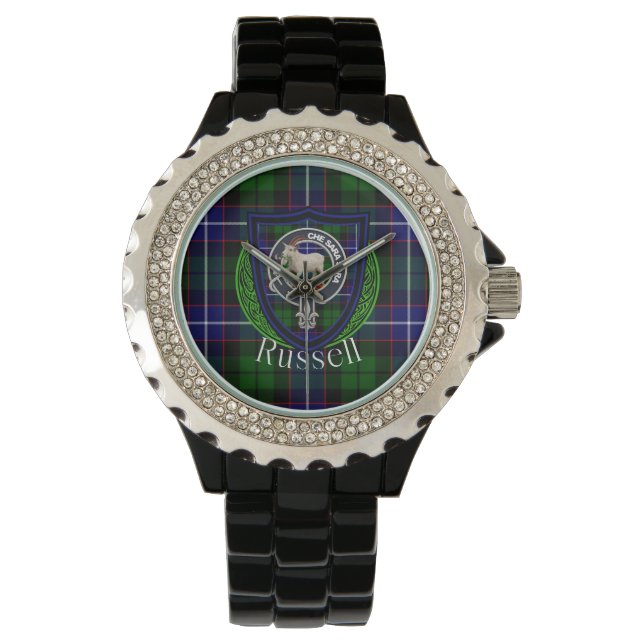 Montre Russell Scottish Clan Tartan & Crest (devant)