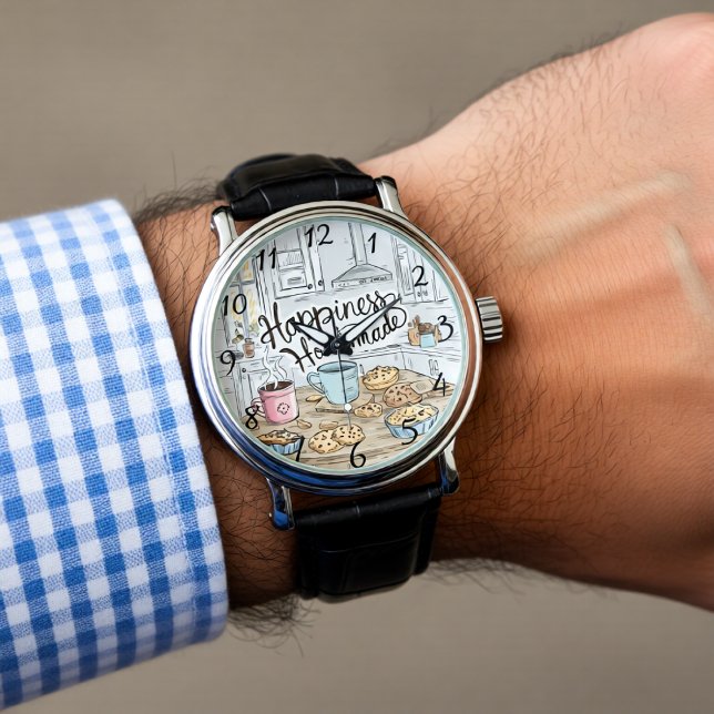 Montre  Rustic Kitchen Fresh Cookies Heartwarming Message (Créateur téléchargé)