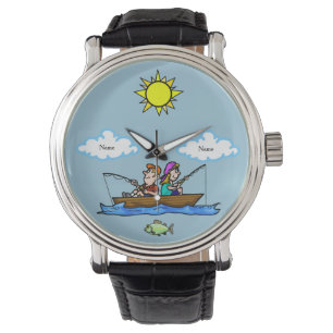 Montre Sa pêche amusante en bateau Regardez-la Customise