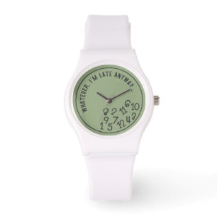 Montre Sage Green Quoi que je sois en retard Regarder