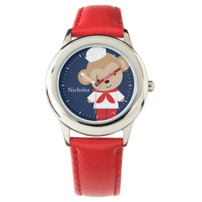 Montre Sailor Singe Personnalisé Enfant (devant)