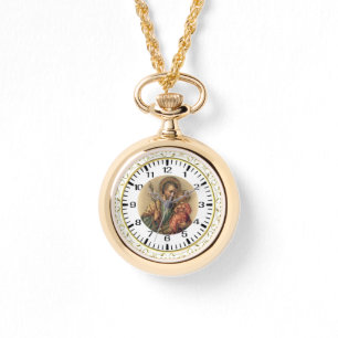 Montre Saint-Joseph Enfant Jésus Cercle de dentelle or