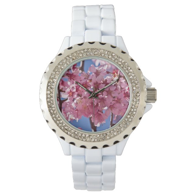Montre Sakura Cherry Blossoms Red Stars (devant)