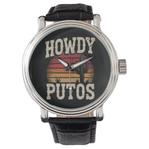 Montre Salut Putos Cactus Drôle Rétro Vintage
