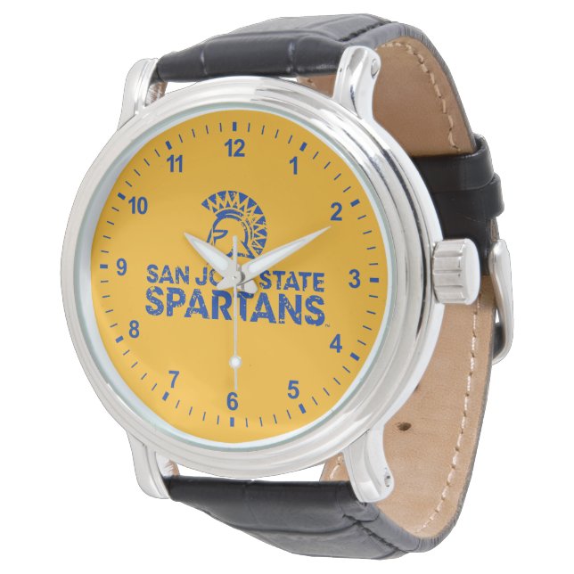 Montre San Jose State Spartans Logo Wordmark désorganisé (Incliné)
