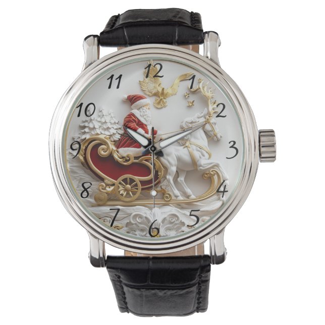 Montre Santa rides his sleigh through winter (devant)