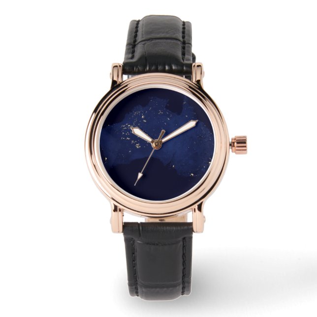 Montre Satellite Les Lumières Nocturnes De L'Australie. (Recto)