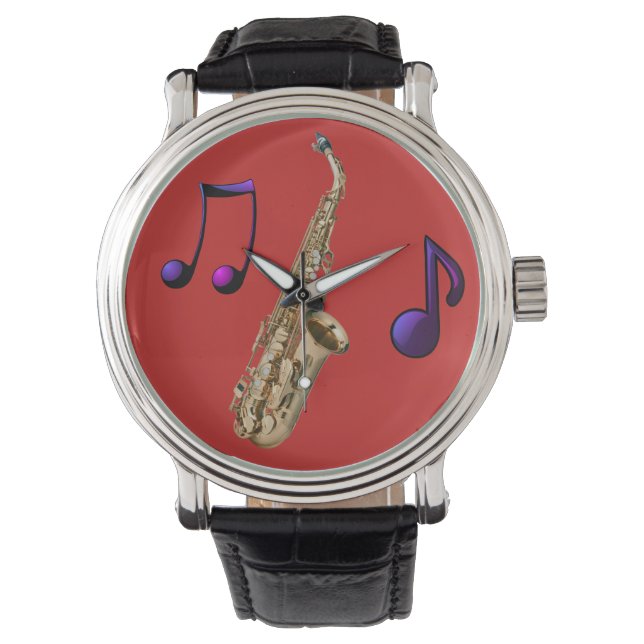Montre Saxophone ambiance jazz (devant)