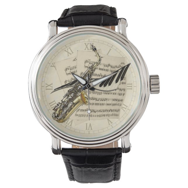 Montre Saxophone et piano music (devant)